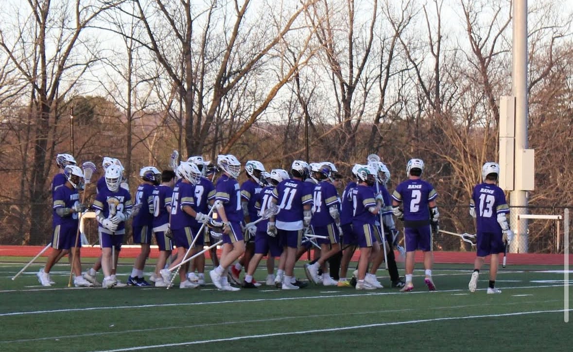 Clarkstown North Boys Lacrosse team takes the field.