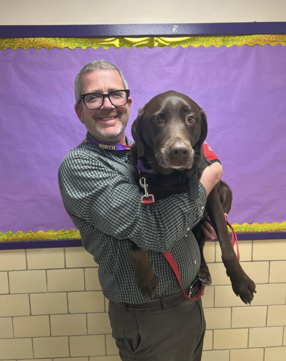 Image Courtesy of  Ms. Darcy, yearbook) Image of Dr. Schuchman and O’Malley